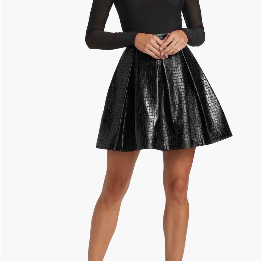 Alice + Olivia Black Midi Dress - Picture 2 of 4